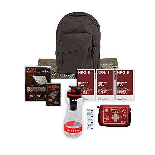 Ready24 gefüllter Notfallrucksack für Partner & Kinder, 50-teilig · Survival Set für 1 Person, 72 Stunden