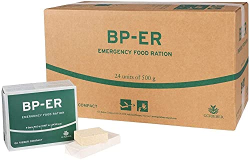 BP-ER Notration | Emergency Food Ration | Karton mit 24 x 500g | Langzeitnahrung | sofort verzehrfertig