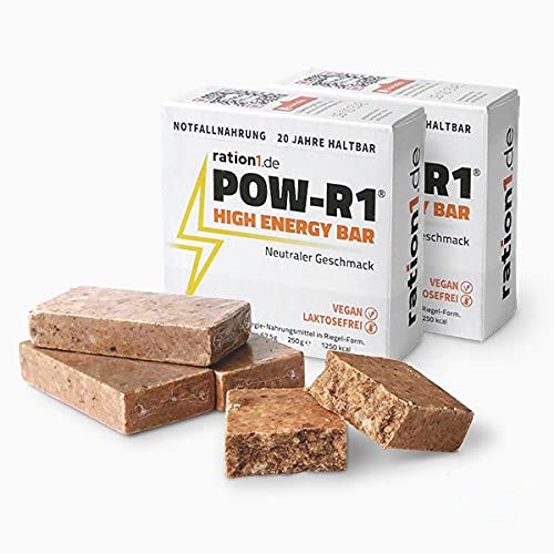 High Energy Bar von ration1, 2er Pack, ideal zum Teilen beim Wandern, Bergsteigen, Outdoor Aktivitäten, 2x 250g Energieriegel, 20 Jahre haltbar, ideal als Inhalt im Wanderrucksack
